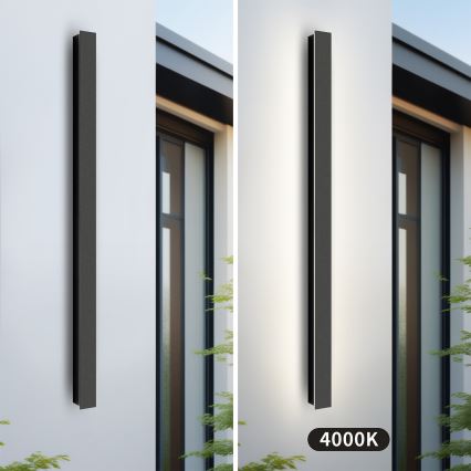 Brilagi - LINEAR LED välisseinale paigaldatav seinavalgusti LED/22W/230V 4000K IP65 100 cm must