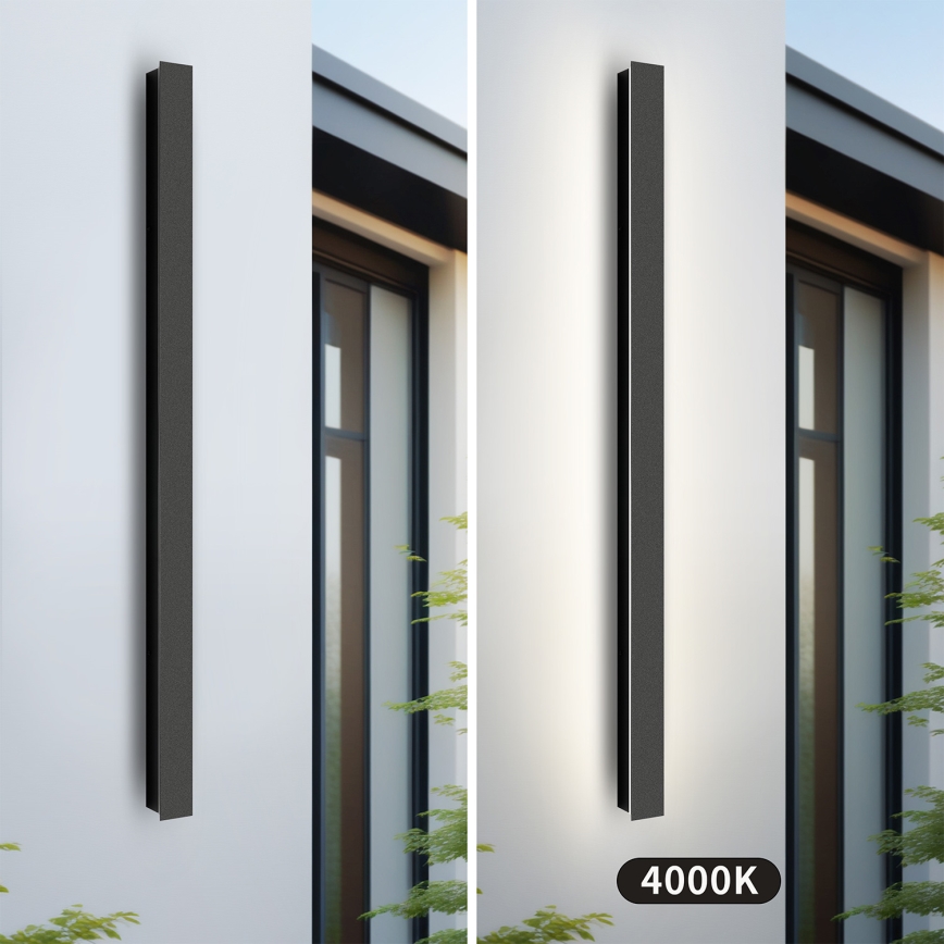 Brilagi - LINEAR LED välisseinale paigaldatav seinavalgusti LED/22W/230V 4000K IP65 100 cm must
