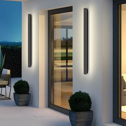 Brilagi - LINEAR LED välisseinale paigaldatav seinavalgusti LED/22W/230V 4000K IP65 100 cm must