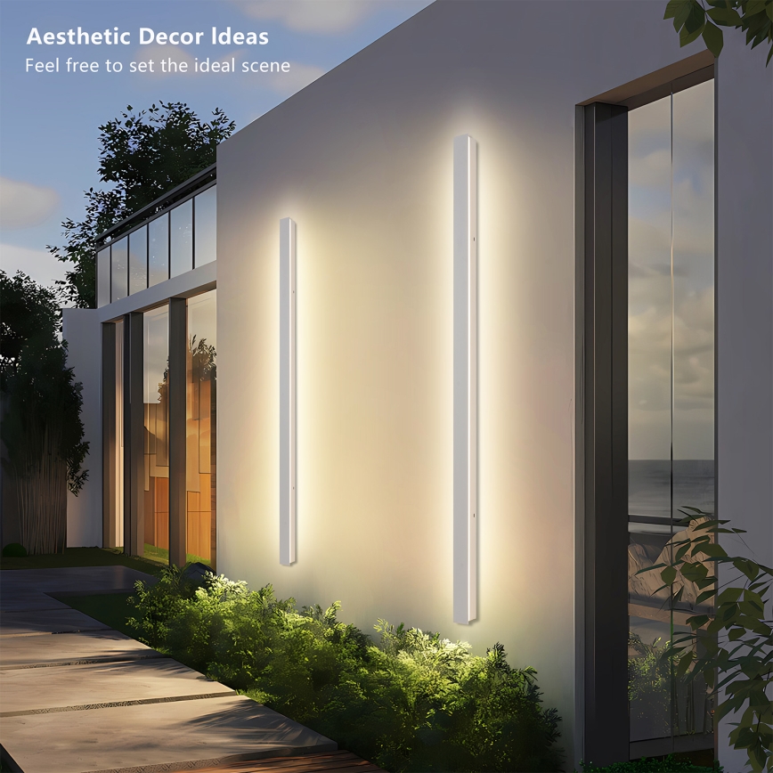 Brilagi - LED välisseinale paigaldatav seinavalgusti LINEAR LED/32W/230V 3000K IP65 140 cm valge CRI 90