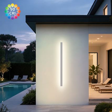 Brilagi - LED välisseinale paigaldatav seinavalgusti LINEAR LED/32W/230V 3000K IP65 140 cm valge CRI 90