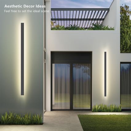 Brilagi - LED välisseinavalgusti LINEAR LED/32W/230V 3000K IP65 140 cm antratsiit