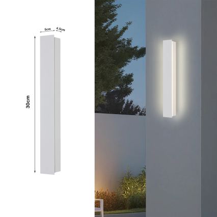 Brilagi - LED välisseinavalgusti LINEAR LED/8W/230V 3000K IP65 30 cm valge CRI 90