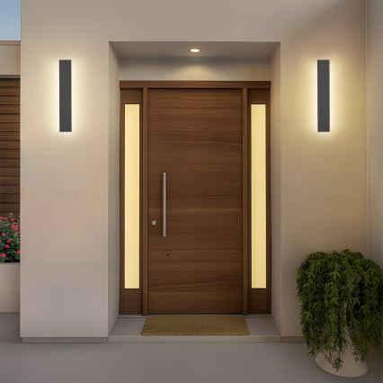 Brilagi - LINEAR LED välisseinavalgusti, 8 W, 230 V, 3000 K, IP65, 30 cm, antratsiit, CRI 90