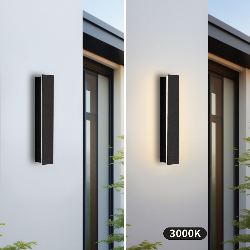 Brilagi - LED välisseinale paigaldatav valgusti LINEAR LED/8W/230V 3000K IP65 30 cm must