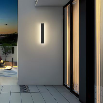 Brilagi - LED välisseinale paigaldatav valgusti LINEAR LED/8W/230V 3000K IP65 30 cm must