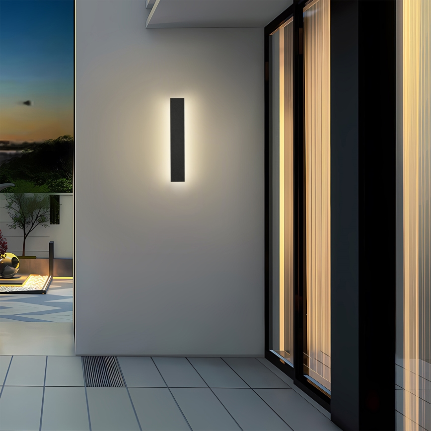 Brilagi - LED välisseinale paigaldatav valgusti LINEAR LED/8W/230V 3000K IP65 30 cm must