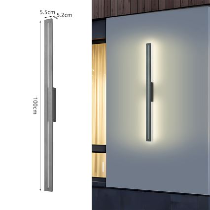 Brilagi - LED välisseinavalgusti LINEO LED/24W/230V 3000K IP65 100 cm antratsiit