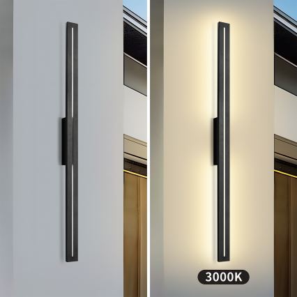Brilagi - LED välisseinale paigaldatav seinavalgusti LINEO LED/24W/230V 3000K IP65 100 cm must