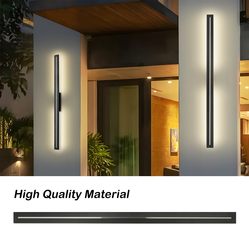 Brilagi - LED välisseinale paigaldatav seinavalgusti LINEO LED/24W/230V 3000K IP65 100 cm must