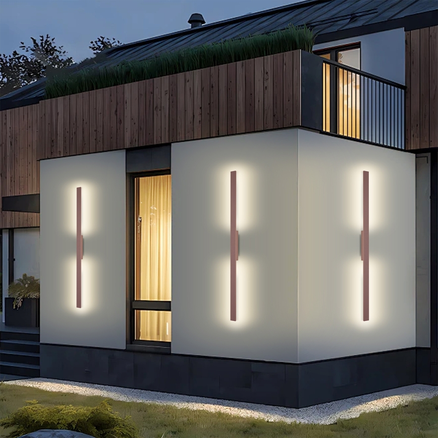 Brilagi - LED välisseinavalgusti LUNA LED/24W/230V 3000K IP65 100 cm pruun CRI 90