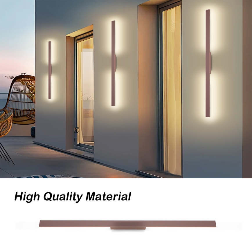 Brilagi - LED välisseinavalgusti LUNA LED/24W/230V 3000K IP65 100 cm pruun CRI 90