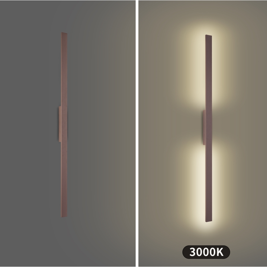 Brilagi - LED välisseinavalgusti LUNA LED/24W/230V 3000K IP65 100 cm pruun CRI 90