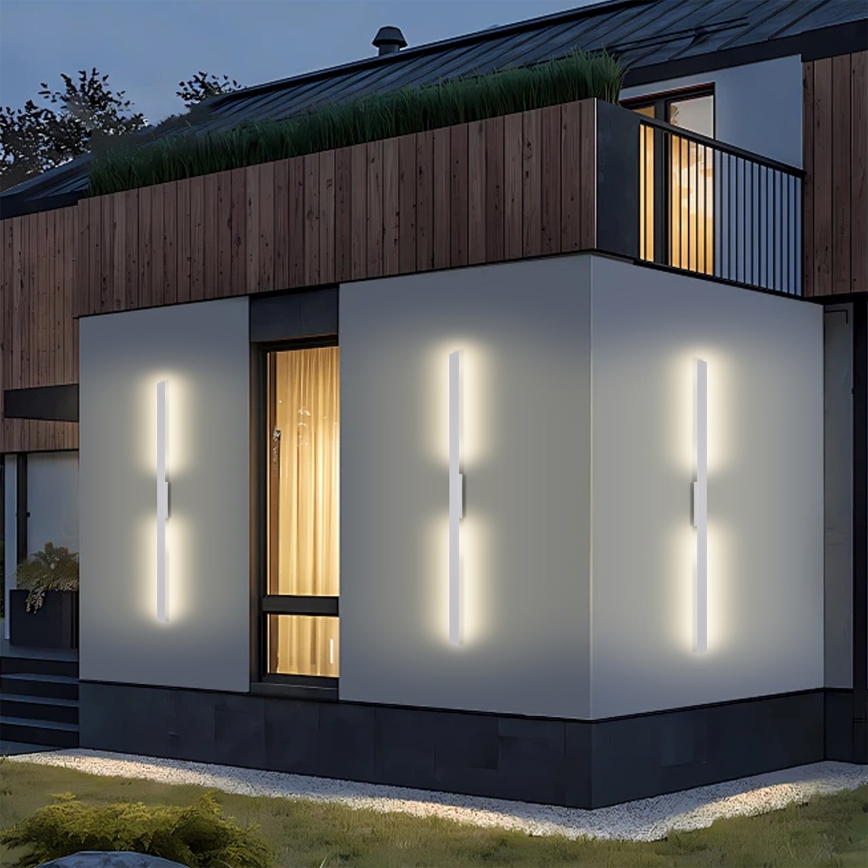 Brilagi - LED väline seinavalgusti LUNA LED/24W/230V 3000K IP65 100 cm valge CRI 90