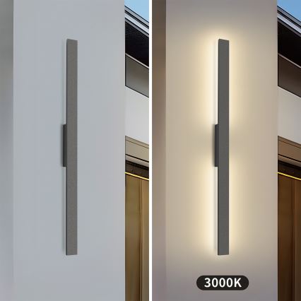 Brilagi - LED välisseinavalgusti LUNA LED/24W/230V 3000K IP65 100 cm antratsiit