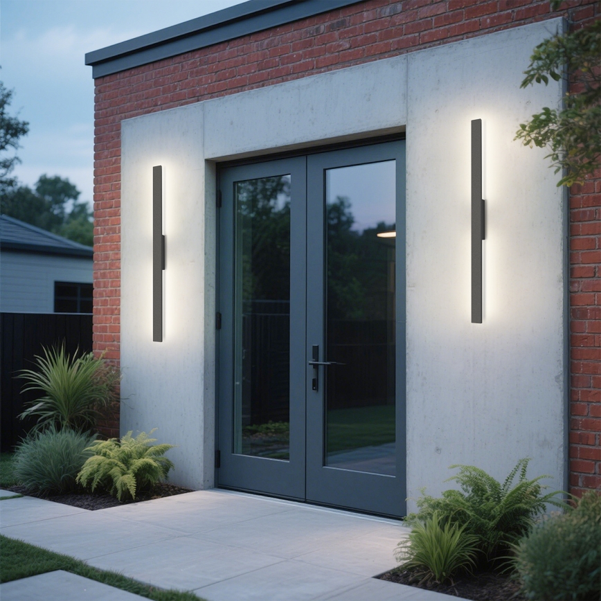 Brilagi - LED välisseinavalgusti LUNA LED/24W/230V 3000K IP65 100 cm antratsiit