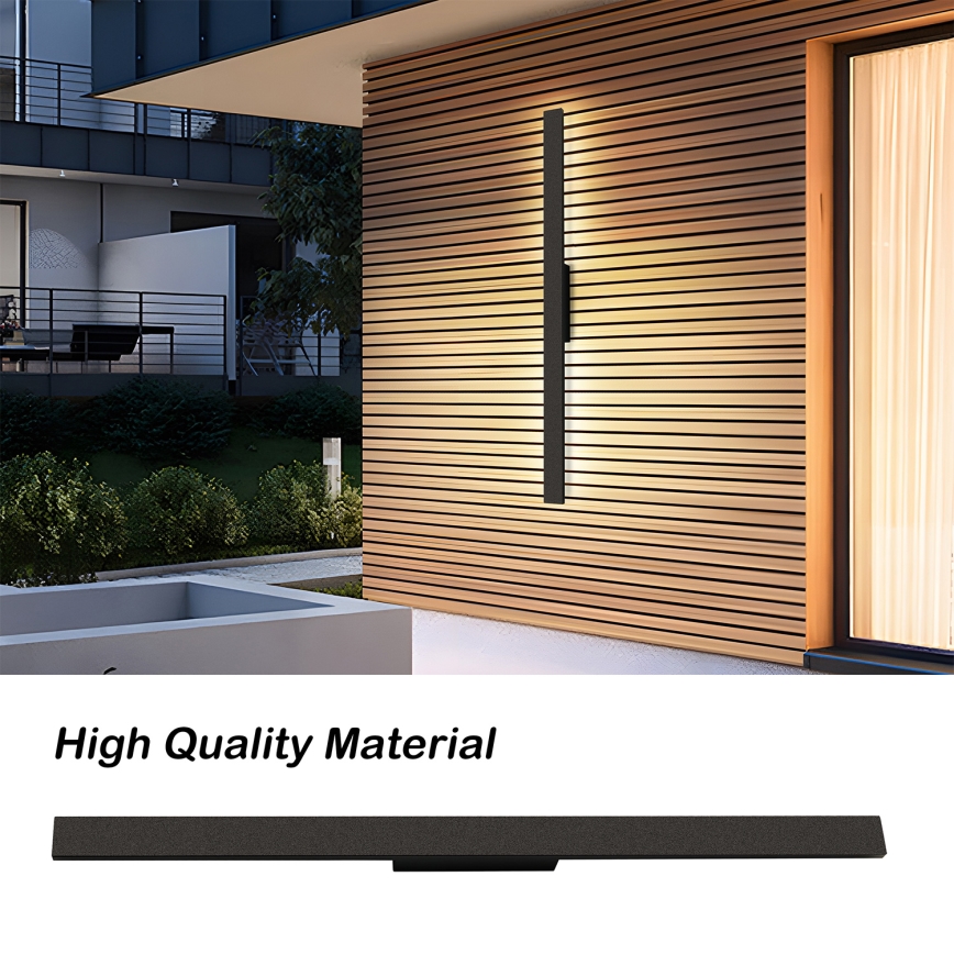 Brilagi - LED välisseinale paigaldatav seinavalgusti LUNA LED/24W/230V 3000K IP65 100 cm must