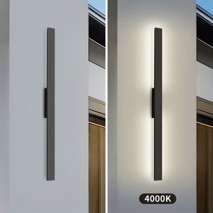 Brilagi - LUNA LED-välisseinavalgusti LED/24W/230V 4000K IP65 100 cm must
