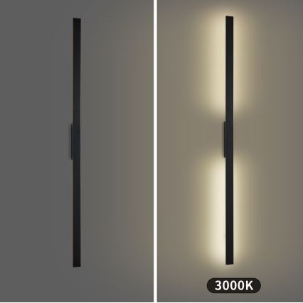 Brilagi - LUNA välisseinale paigaldatav LED-seinavalgusti LED/30W/230V 3000K IP65 150 cm must CRI 90