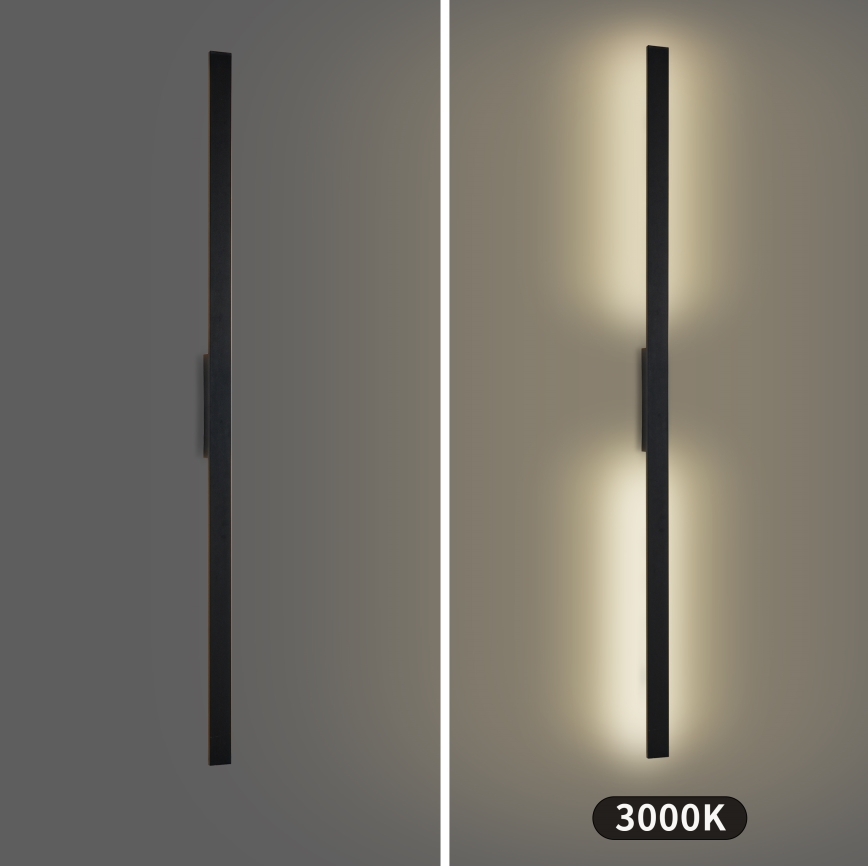 Brilagi - LUNA välisseinale paigaldatav LED-seinavalgusti LED/30W/230V 3000K IP65 150 cm must CRI 90