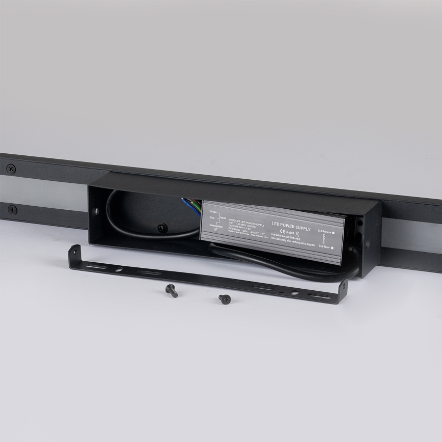 Brilagi - LUNA välisseinale paigaldatav LED-seinavalgusti LED/30W/230V 3000K IP65 150 cm must CRI 90