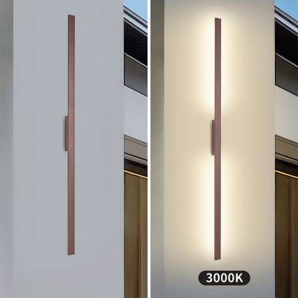 Brilagi - LUNA LED välisseinavalgusti 30W/230V 3000K IP65 150 cm pruun CRI 90