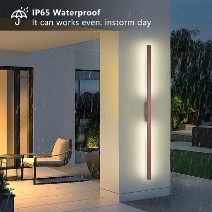 Brilagi - LUNA LED välisseinavalgusti 30W/230V 3000K IP65 150 cm pruun CRI 90