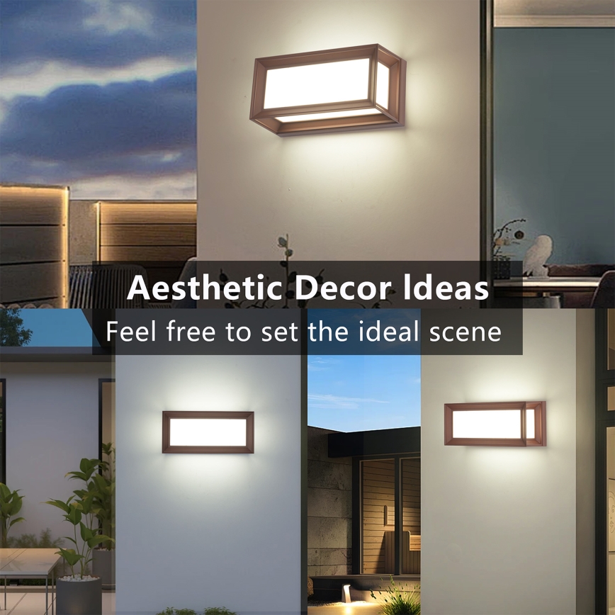 Brilagi - LED välisseinavalgusti PARKER LED/12W/230V 3000/4500/6000K pruun IP44