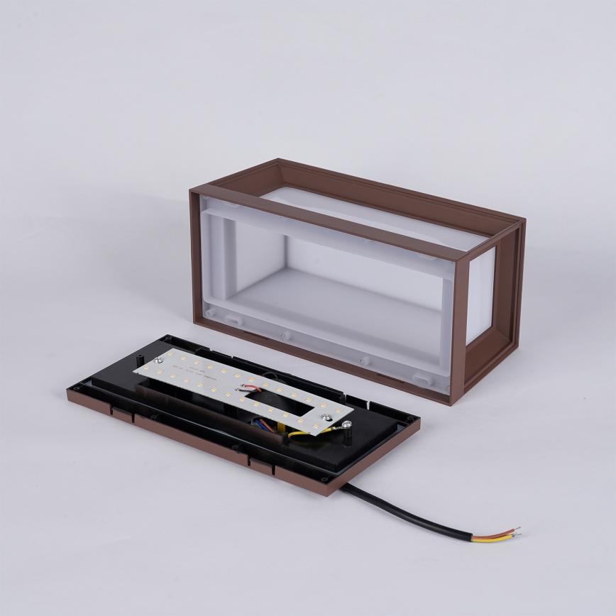 Brilagi - LED välisseinavalgusti PARKER LED/12W/230V 3000/4500/6000K pruun IP44