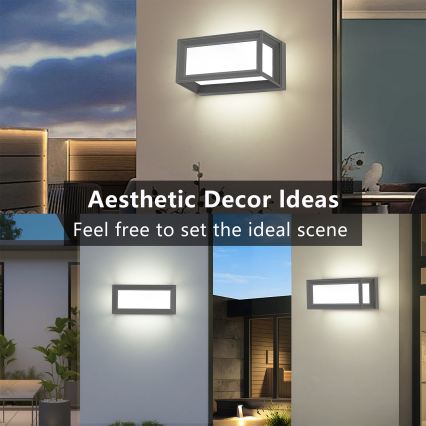 Brilagi - LED välisseinavalgusti PARKER LED/12W/230V hall IP44