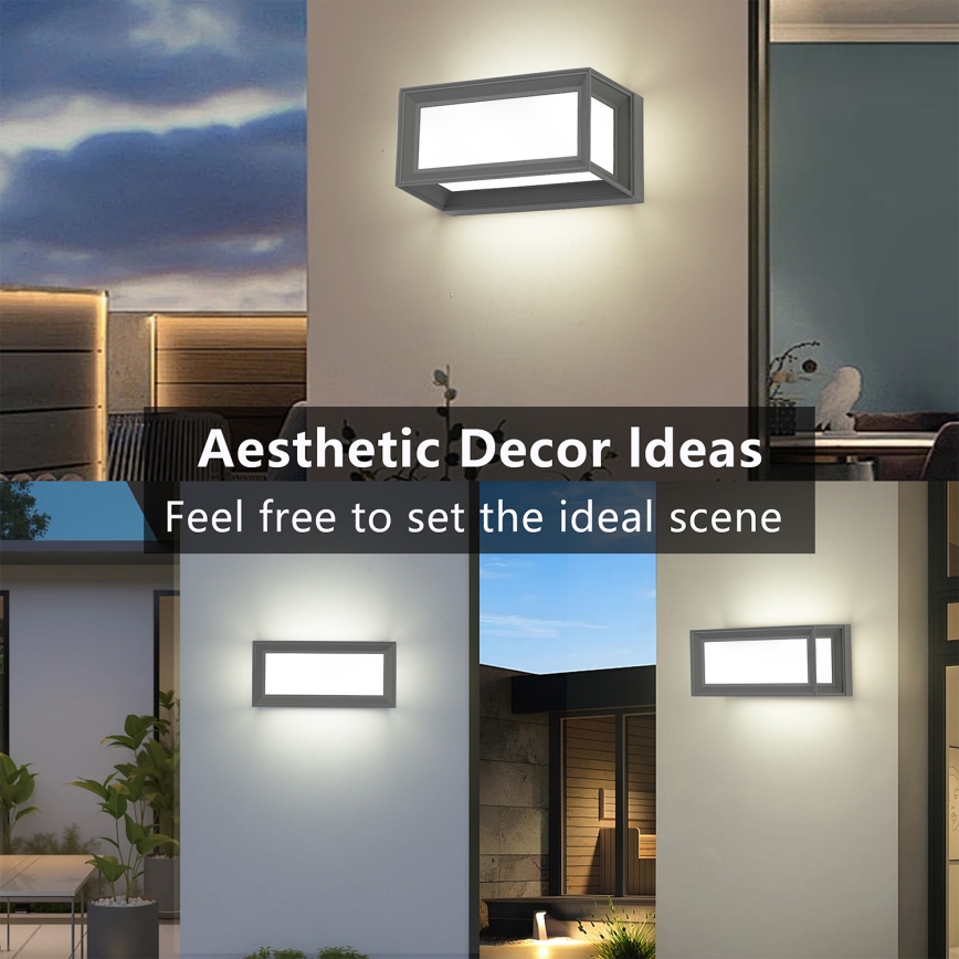 Brilagi - LED välisseinavalgusti PARKER LED/12W/230V hall IP44