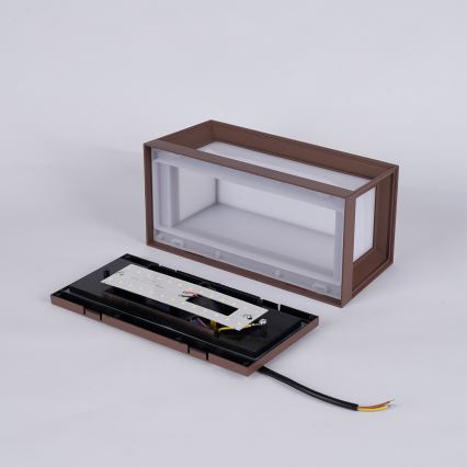 Brilagi - LED välisseinavalgusti PARKER LED/12W/230V pruun IP44