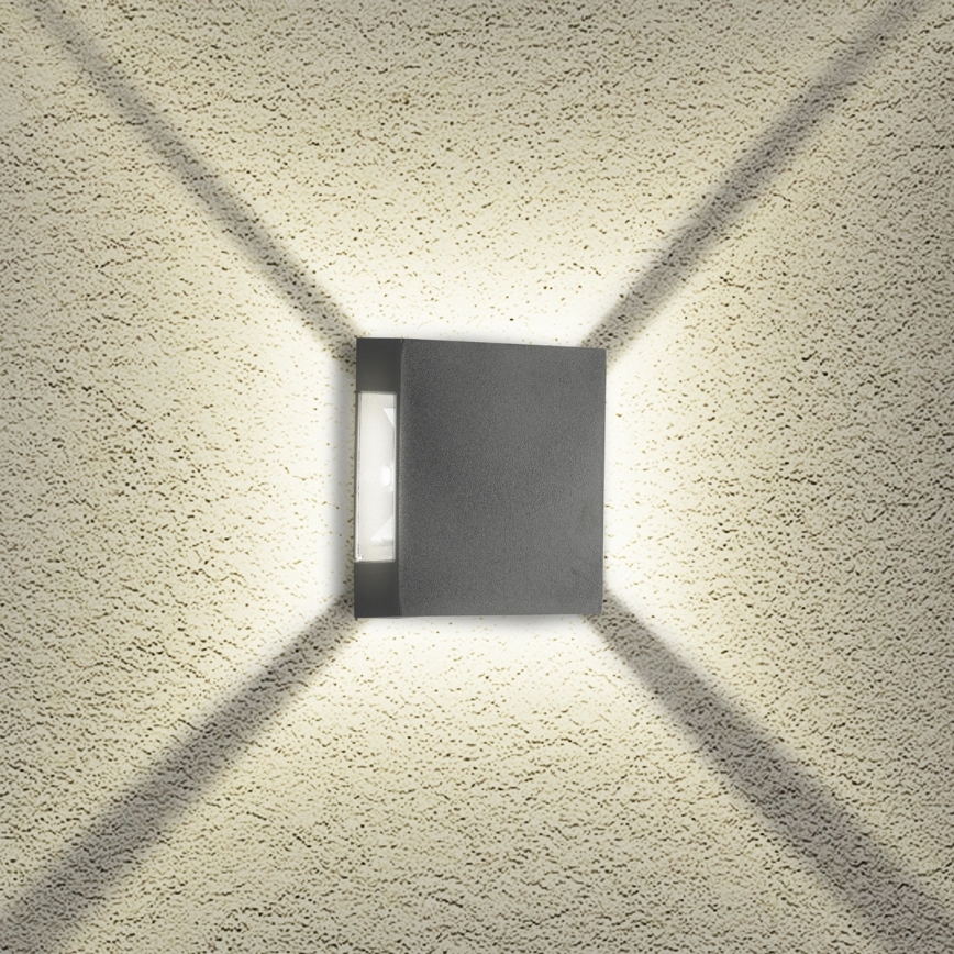 Brilagi - LED välisseinavalgusti QUADRAY LED/4W/230V antratsiit IP65