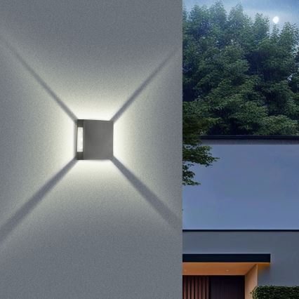 Brilagi - LED välisseinavalgusti QUADRAY LED/4W/230V antratsiit IP65
