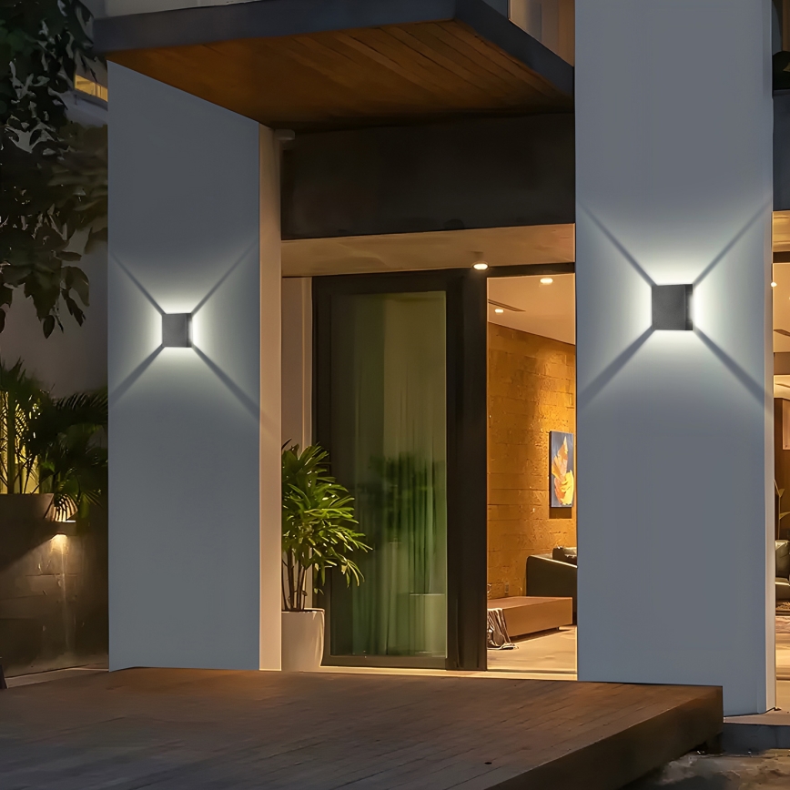 Brilagi - LED välisseinavalgusti QUADRAY LED/4W/230V antratsiit IP65
