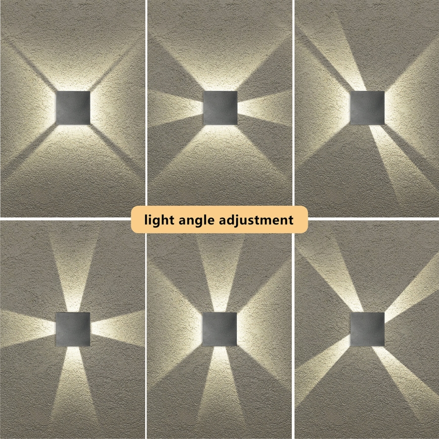 Brilagi - LED välisseinavalgusti QUADRAY LED/4W/230V antratsiit IP65