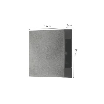 Brilagi - LED välisseinavalgusti QUADRAY LED/4W/230V antratsiit IP65