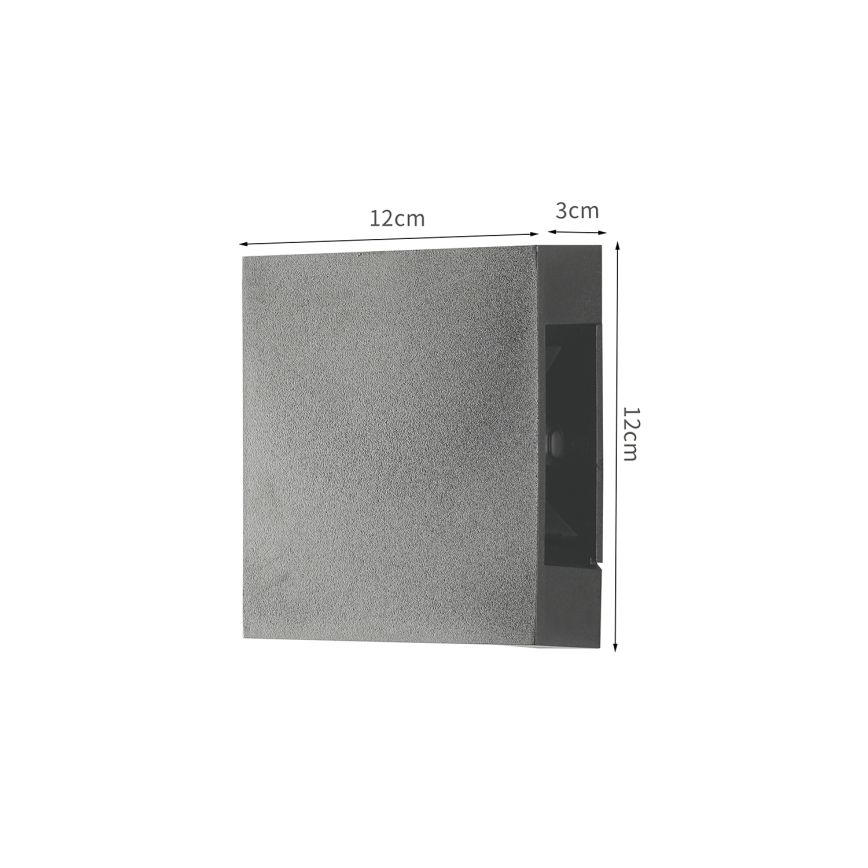 Brilagi - LED välisseinavalgusti QUADRAY LED/4W/230V antratsiit IP65