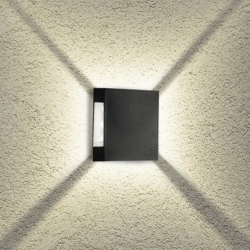 Brilagi - LED välisseinavalgusti QUADRAY LED/4W/230V must IP65