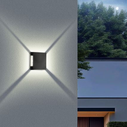 Brilagi - LED välisseinavalgusti QUADRAY LED/4W/230V must IP65