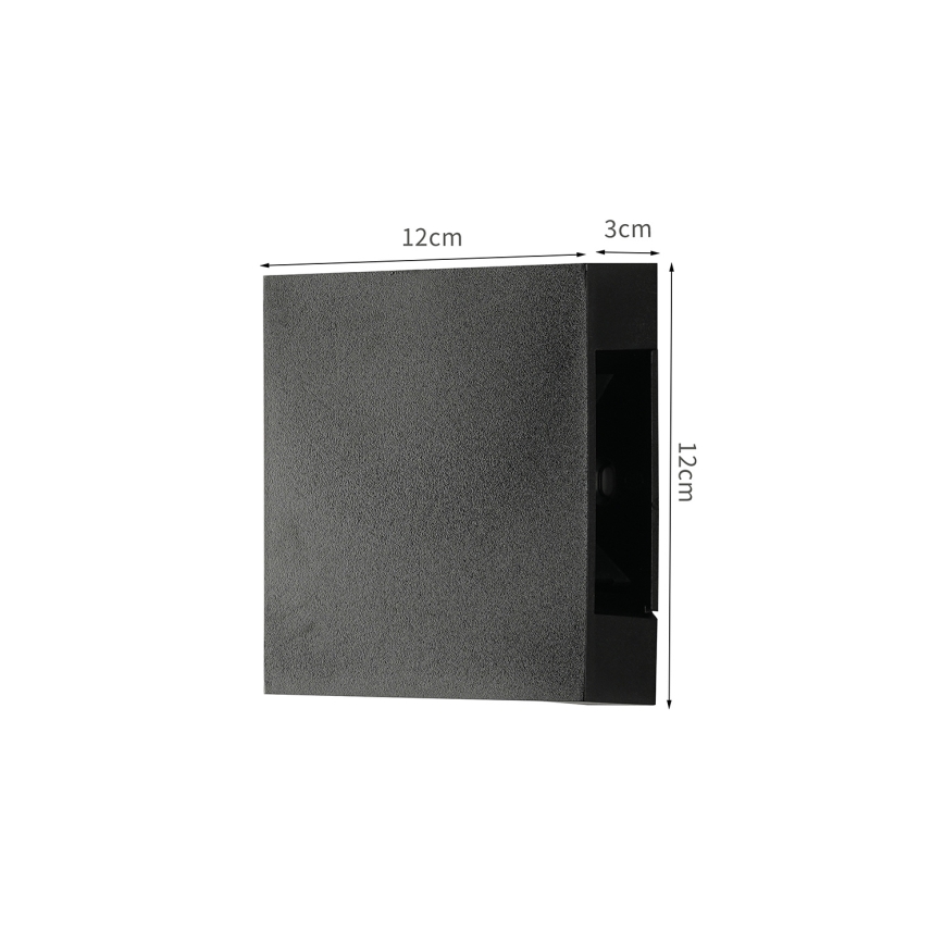 Brilagi - LED välisseinavalgusti QUADRAY LED/4W/230V must IP65