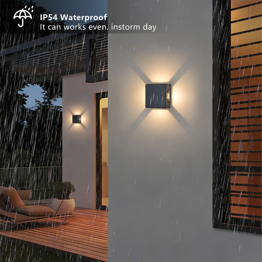 Brilagi - LED välisseinavalgusti QUADRAY LED/6W/230V antratsiit IP54