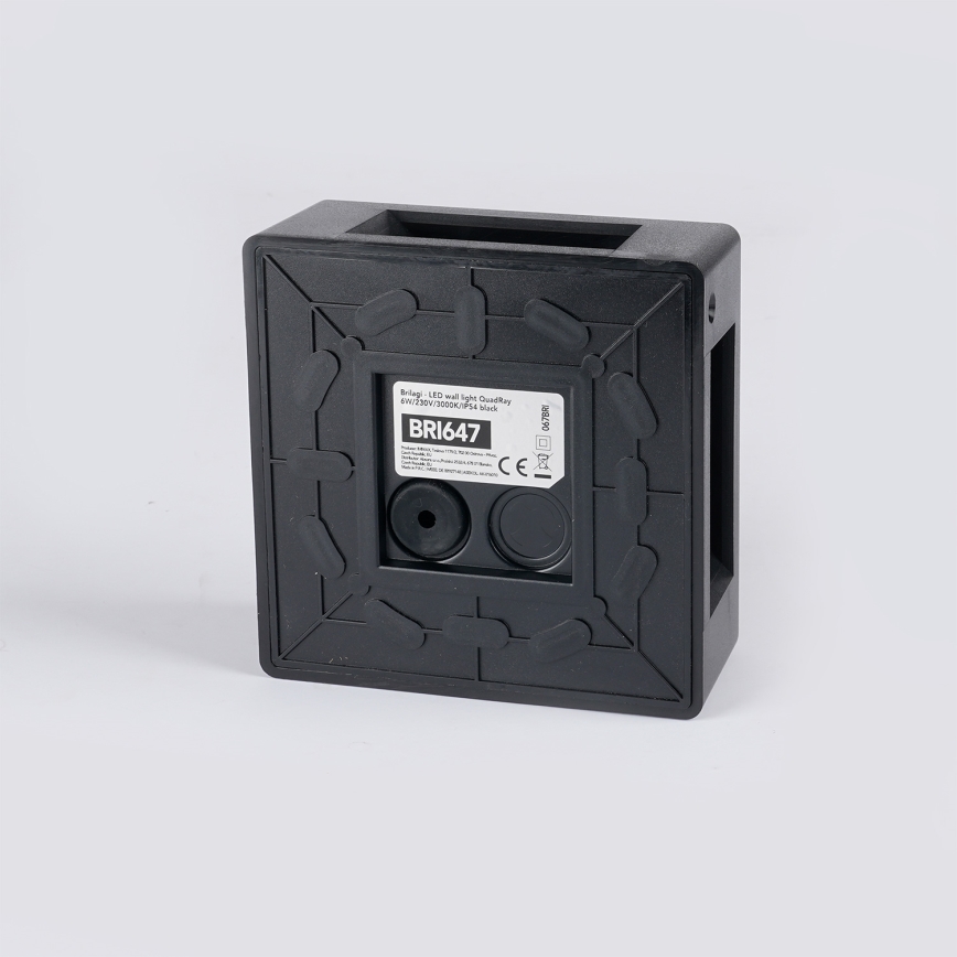 Brilagi - LED välisseinavalgusti QUADRAY LED/6W/230V must IP54