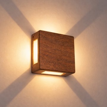 Brilagi - LED välisseinavalgusti QUADRAY LED/6W/230V puiduefekt IP54