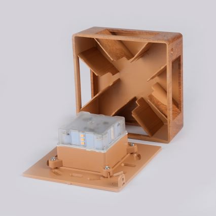 Brilagi - LED välisseinavalgusti QUADRAY LED/6W/230V puiduefekt IP54