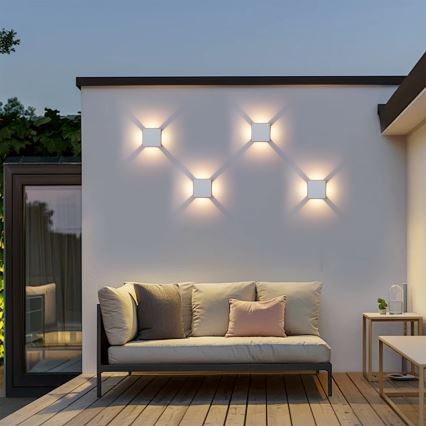 Brilagi - LED välisseinavalgusti QUADRAY LED/6W/230V valge IP54