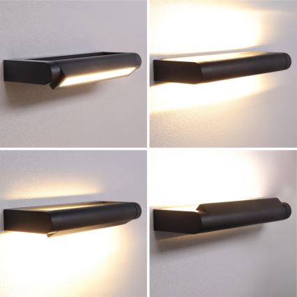 Brilagi - LED välisseinavalgusti SALERNO LED/12W/230V 35,5 cm must IP65