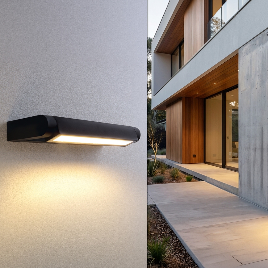 Brilagi - LED välisseinavalgusti SALERNO LED/12W/230V 35,5 cm must IP65
