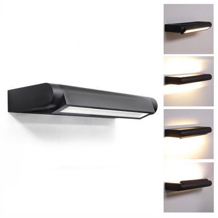 Brilagi - LED välisseinavalgusti SALERNO LED/12W/230V 35,5 cm must IP65