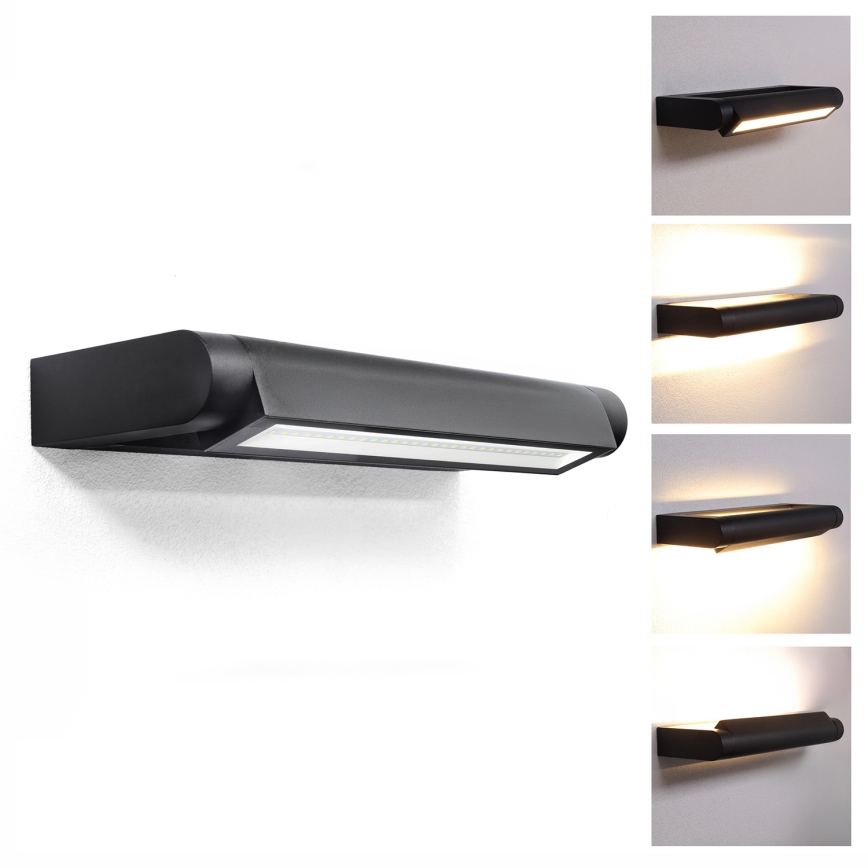 Brilagi - LED välisseinavalgusti SALERNO LED/12W/230V 35,5 cm must IP65